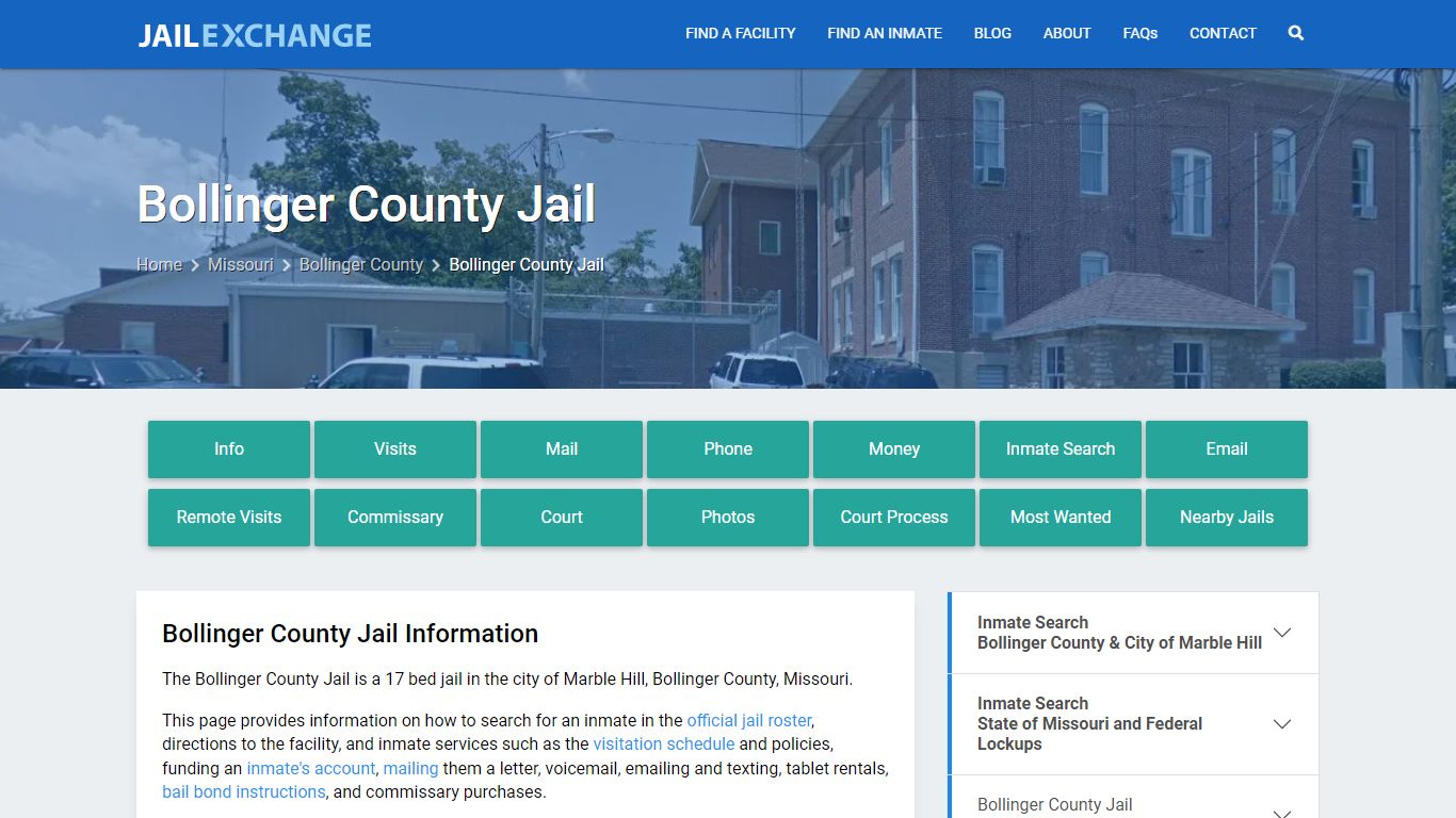 Bollinger County Jail, MO Inmate Search, Information